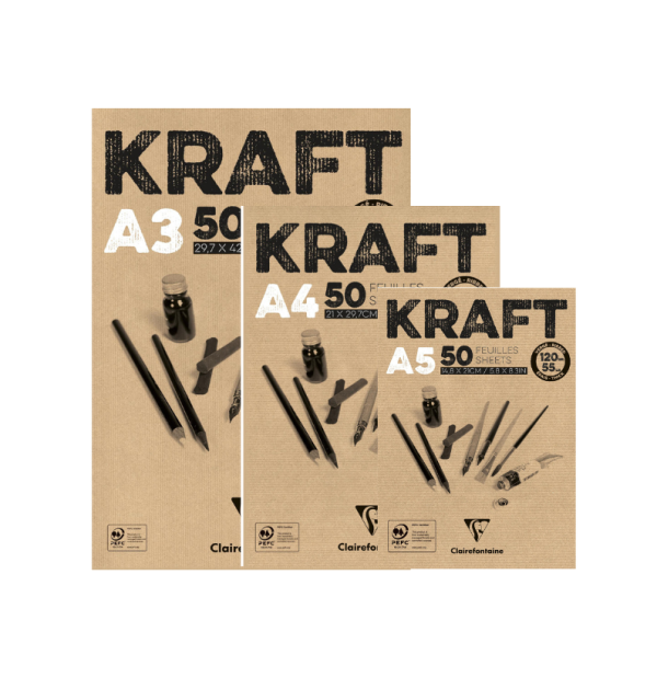 Bloco Papel Kraft 120g/m2 Clairefontaine