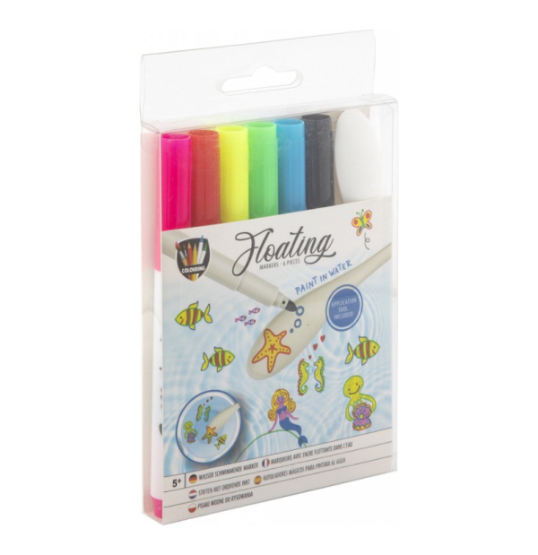 marcador com tinta flutuante