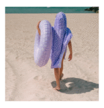 Boia Natação Leopardo Lilás 90cm