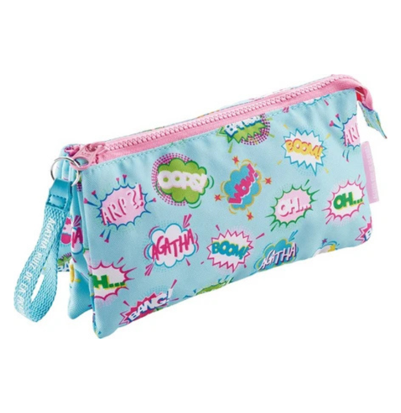 Estojo Triplo Wow Agatha Ruiz de La Prada Estojo Triplo Wow Agatha Ruiz de La Prada