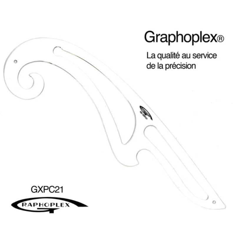Escantilhão de Curvas 41,5cm Graphoplex Escantilhão de Curvas 41,5cm Graphoplex