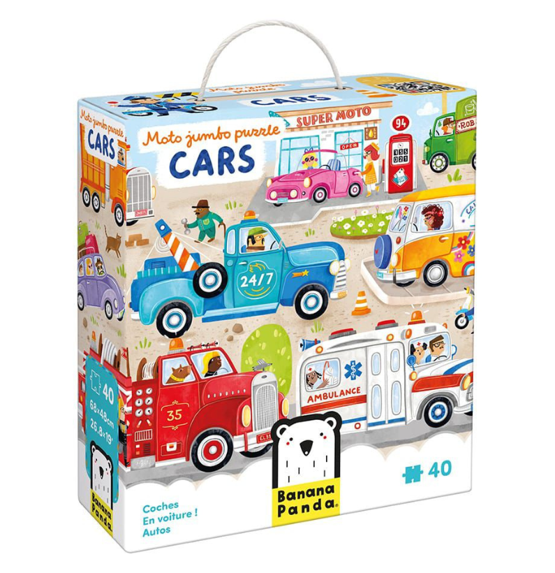 Puzzle de Carros Moto Jumbo 1
