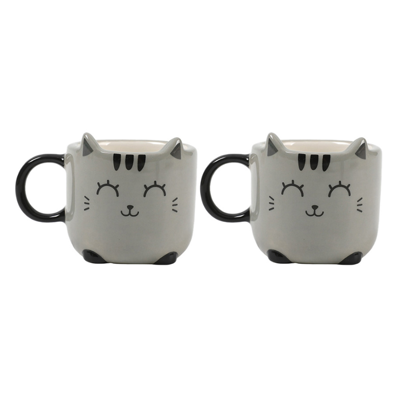 Conjunto de 2 Chávenas de Café iTotal Gato Cinza3 3