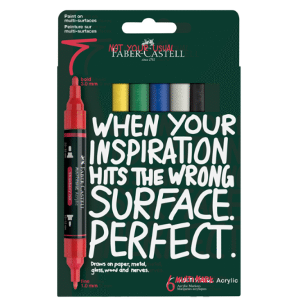 Marcadores Acrílicos Multimark da Faber-Castell
