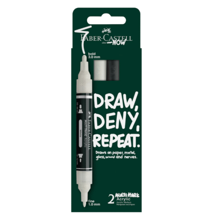 Faber-Castell Marcador Acrílico Multimark Preto e Branco